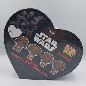 NIB SEALED 2024 FUNKO POCKET POP! STAR WARS VINYL FIGURES VALENTINE 4-PACK HTF